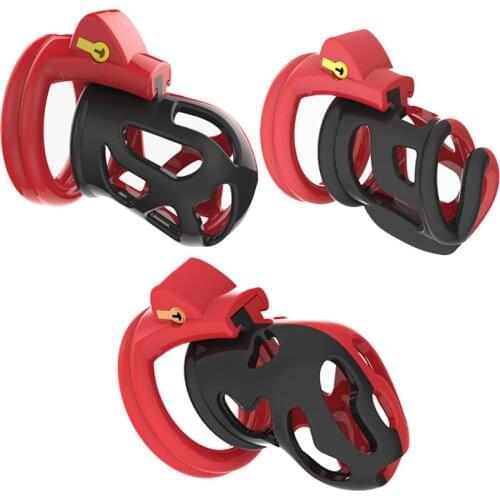 3 Types Vent Hole Design Male Chastity Cage With Four Cock Rings Sex Toys For Men Erotic Chastity Belt Device Penis Ring Sleeve