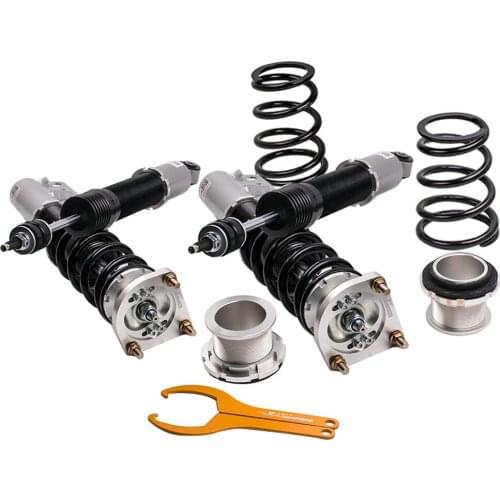 4pcs Coilovers 24-Ways Adj. Suspension for Ford Mustang Grey 4th Gen. 1994-2004 Shock strut