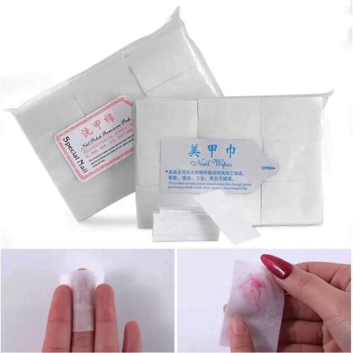 400pcs-630pcs Gel Nail Polish Makeup Remover Cotton Manicure Lintless Napkin Absorbing Nail Wipes Cotton Cleaner Varnish Nail Ar