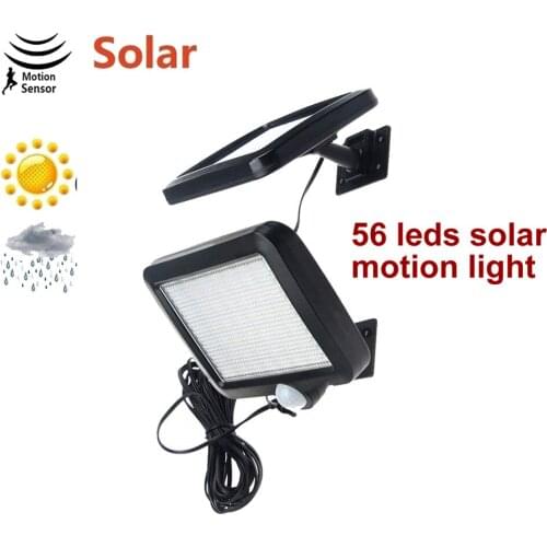 56 leds 30 leds 5M cable Motion Sensor rotable bracket Solar Garden Light Solar Lamps Split mount Human Body Induction Solar Wal