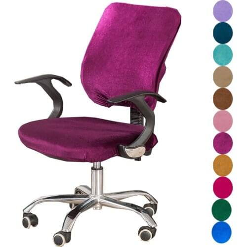 Silver fox velvet split Office Computer Chair Cover Armchair Back Seat Cover Stretch Rotating Lift Seat Case Cover Without Chair