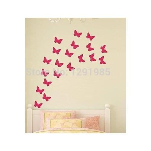 Free Shipping DIY Butterfly Removable PVC Wall Sticker Home Decor Decals custom made home decoration Home decoration fashion