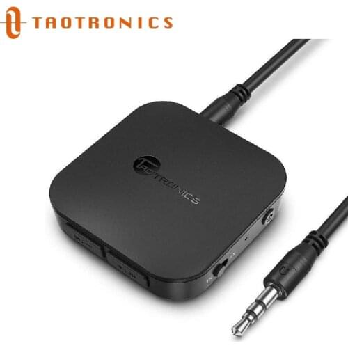 TaoTronics Wireless adapter Bluetooth 5.0 Transmitter Receiver 3.5mm AUX&RCA Audio Home Music Streaming AptX Low Latency Adapter