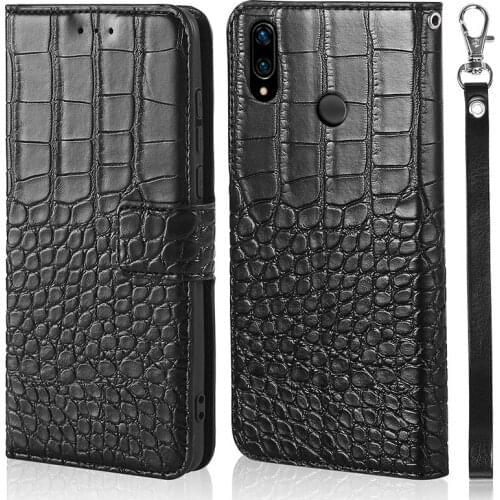 Crocodile skin For Huawei Y3 Y3ii Y5ii Y6ii Y6Pro Y5P Y7 Y8P Y8S Y9Prime Luxury Quality Wallet Leather Soft TPU Cover Flip Cases