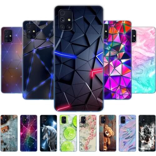 For Samsung M31s Cases 6.5" Tpu Soft Silicon Back Phone Cover For Samsung Galaxy M31S GalaxyM31S M 31S m317f m317 Funda flower