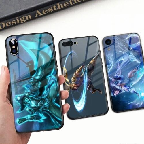 Cartoon Characters Tempered Glass Phone Case Back Cover For iPhone 11 12 Pro X XR 11 XS Max 7 8 6 6s Plus