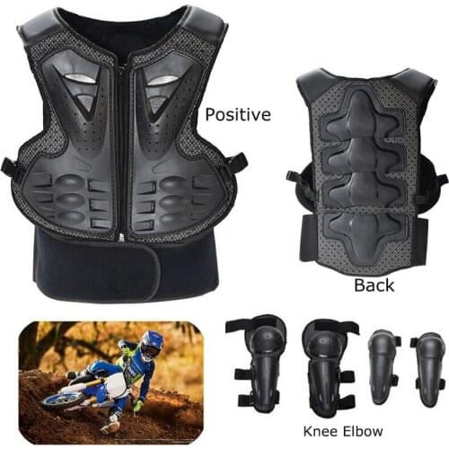 Children Body Protect Armor Motocross equipment Child Skiing skating BMX Knee Elbow Armour Kids Race Shock Resistant Armor