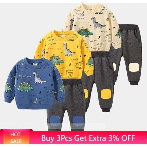 Autumn New Style Loose Fashion Cartoon Small Animal Handsome Dinosaur Suit