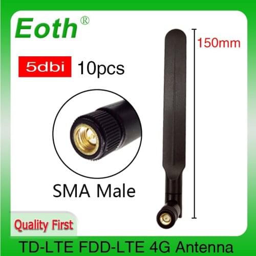 10pcs 4G Lte Antenna 5dbi Sma Male Connector Plug antena directional external antenne for 4g Router wireless modem lte repeater