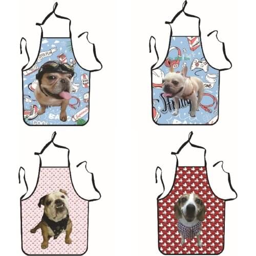 Cartoon dog cat pattern Apron for kitchen cooking accessories kitchen accessories aprons for women baking accessories kids apron