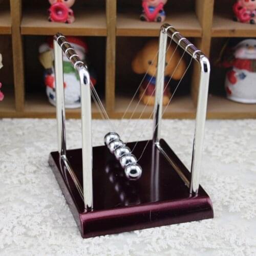 1PC Early Fun Development Educational Desk Toy Gift Newtons Cradle Steel Balance Ball Physics Science Pendulum Games