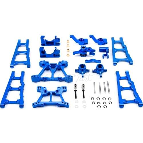 1 Set Aluminum Alloy Metal Upgrade Chassis Parts Kit For TRX Traxxas SLASH 4x4 1/10 RC Car Truck Parts Accessories W001