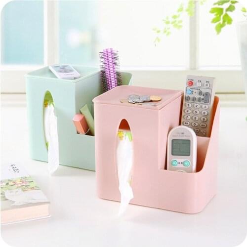 Multofunction Desktop Storage Napkin Box European Box Living Room Remote Control Storage Boxes Cosmetic Storage Bags Tissue Box