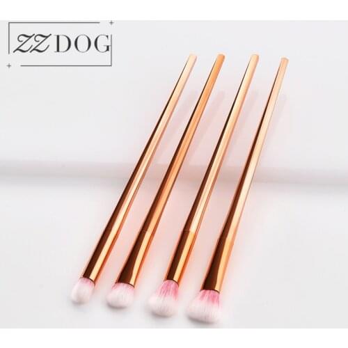 ZZDOG 4Pcs Cosmetics Tools Kit Eye Shadow Highlight Concealer Blending High Quality Details Makeup Brushes Set Natural Hair New