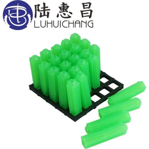 LUCHANG 500pcs Plastic expansion pipe green M6 M8 wall plug rubber anchor plug self tapping screw expansion tube