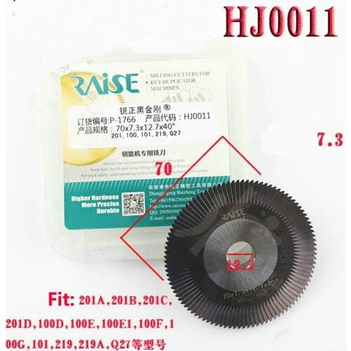 Raise Milling Cutter 70x7.3x12.7mm HJ0011 Tungsten Steel for Wenxing Key Cutting Machine 100D,100E,100E1,100F,100G,101,201C,201D