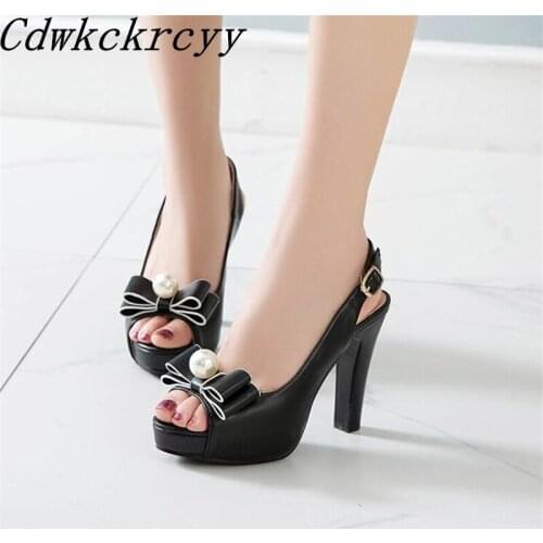 Summer New pattern fashion Simplicity High-heeled Fish mouth Women sandals black white Pink Sweet Shallow mouth Women sandals