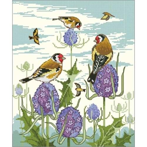 Bird on hydrangea patterns Counted Cross Stitch 11CT 14CT 18CT DIY Chinese Cross Stitch Kits Embroidery Needlework Sets