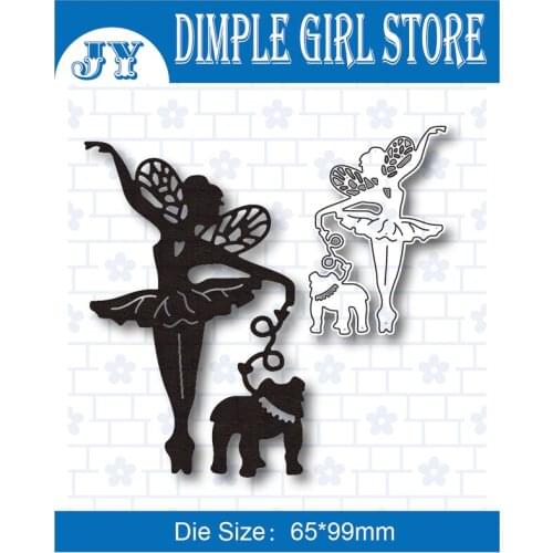Ballet Girl Dog 2021 New Arrival Scrapbook Stamps and Die Metal Cutting Die Decoration Template Butterfly Knife Punching Process