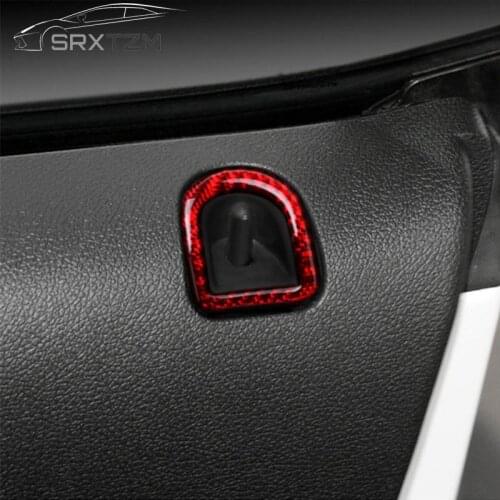 Carbon Fiber For Ford Mustang 2009-2013 Accessories Interior Trim Car Door Lock Pin Knob Frame Trim Sticker Car Styling