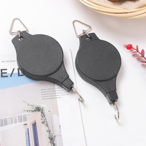 Flowerpot Hanger Flowerpot Hook Telescopic Retractable Pulley Pull Down Hanger Plastic Balcony Flowerpot Hook for Home