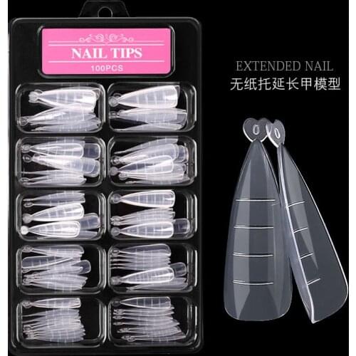 Graduation Nail Art Quick Light Therapy Crystal Extended Nail Sheets 100 Pieces Nail tips False Nail