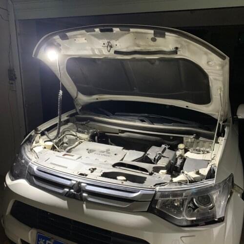 High quality Magnetic led car flashlight Spring Retractable power cable Auto led work light bar Car maintenance Check Tool lamp