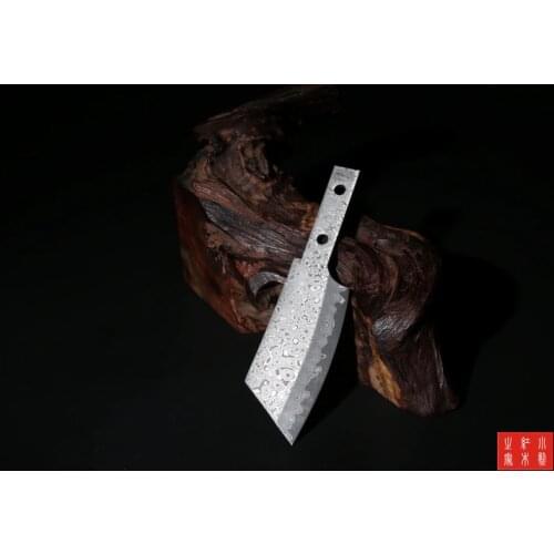 High-grade damascus knife blade blanks VG10 fixed blade knife making parts