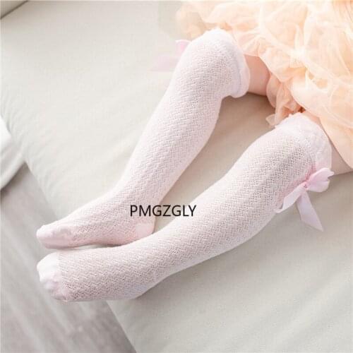 0-3years Kids Socks Cute Bow Knot Baby Girls Knee High Socking Soft Children mesh Socks Princess Toddler Leg Warmers Party Gift