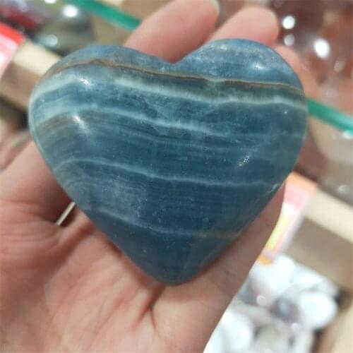 1pcs High Quality Natural Crystal LanLiShi heart Energy Healing For Home Decoration DIY Gift