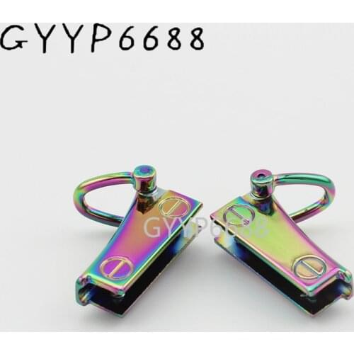 10-30-100pcs rainbow 3cm DIY hardware on 2 sides of the screw Iridescent bag of the package chain metal edge clip side