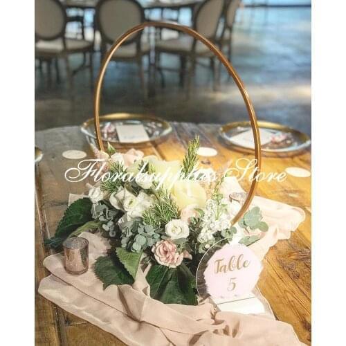 10pcs Hoop centerpiece Wedding Floral Hoop Metal Gold centerpiece unique floral arrangements for table christmasdecor
