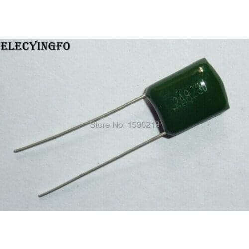 1000pcs Mylar Film Capacitor 100V 2A823J 0.082uF 82nF 2A823 5% Polyester Film capacitor