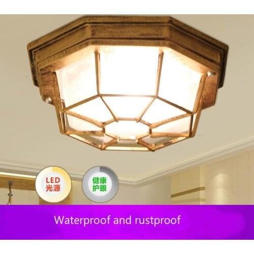 110V/220V waterproof vintage bathroom ceiling light moistureproof Ceiling Light Balcony outdoor lamp LED Bulb Include