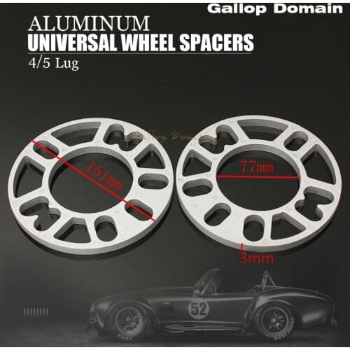 2PCS 3/5/8/10 MM ALLOY ALUMINUM WHEEL SPACERS SHIMS PLATE 4&5 STUD FIT FOR FOCUS MONDEO FREE SHIPPING Car-Styling