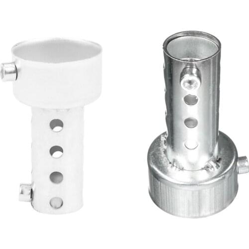 2PCS Silver Motorcycle Exhaust Can Muffler Insert Baffle DB Killer Silencer, 42mm x 80mm & 45mm x 80mm