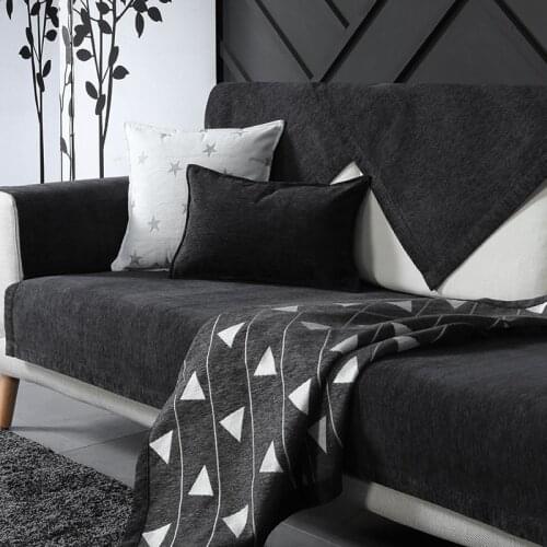 2020 New Creative Black White Sofa Covers Decorative None-slip Towels Couch Furniture Protector Slipcovers Armchair Almofadas