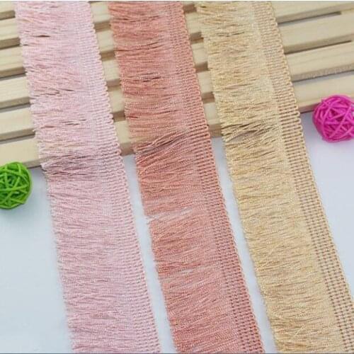 25Yard/Lot 52mm Width Polyester Lace Tassel Fringe Lace Trim Ribbon Sew Latin Dress Stage Garment Curtain DIY Sewing Accessories