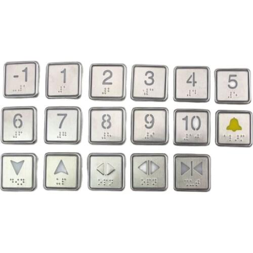 5pcs BS34D button OTIS elevator blue light white light button Braille button elevator accessories AQ1H46