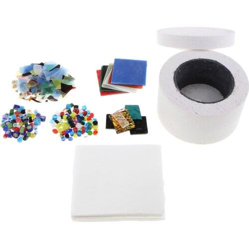 7x Microwave Kiln Small Kit for Glass Fusing Kiln Supplies Molds Home Use DIY Glass Art Craft Jewelry Fused Kiln Paper Set