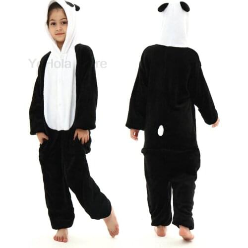Children Animal Pajamas Panda Onesies Pajamas Cute Kigurumi Anime Cartoon Cosplay Costume Halloween Party Jumpsuits Suits