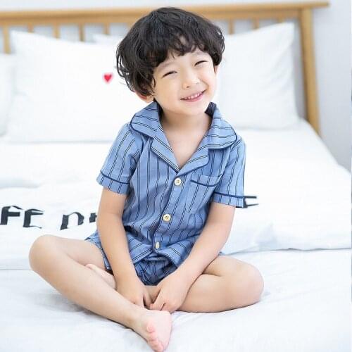 Childrens Pajamas Suit 2021 Boys Short Sleeve Pajamas Pants Infant Baby Sleepwear Home Clothing Sets Newborn Baby Girl Clothing