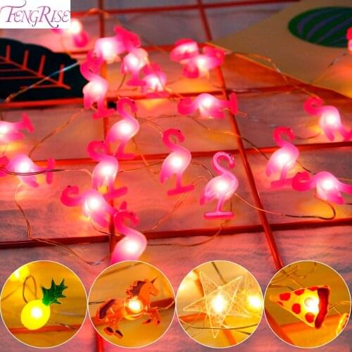 FENGRISE Flamingo decor light Pineapple Flamingo Decor Unicorn Party Supplies Tropical Party Decoration Wedding Decoration Event
