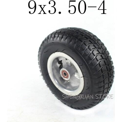 Good Quality 9X3.50-4 Pneumatic Tyre with Rims Fit for Electric Scooter Gas Scooter Pocket Bike Electric Tricycle Free Shipping