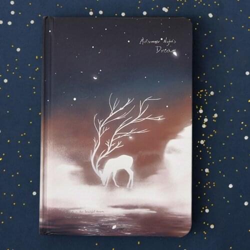 Cute Luminous Notebook Diary Paper Drawing Sketchbook Noctilucent Office Supply QX2B