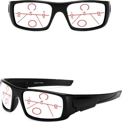 TR90 Sports Fit the Face Black Frame Progressive Multifocal Reading Glasses +0.75 +1 +1.25 +1.5 +1.75 +2 +2.25 +2.5 +2.75 To +4
