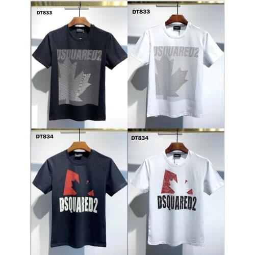 Authentic Classic FW Dsquared2 Box Logo T-Shirt Streetwear WOMEN/MEN Fashion Cotton Casual Short sleeve Round neck T shirt
