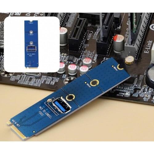 Durable Useful M.2 NGFF to USB 3.0 PCI-E X4 Converter Card Compact Riser Card Fine Workmanship for Mining