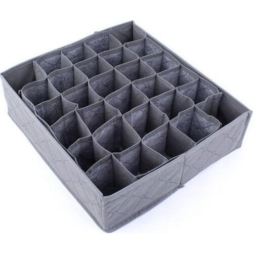 Foldable Closet Organizer Clothes For Underwear Socks With Divider Storage Box Home Scarf Bra 30 Grid Storage Drawer Organizer