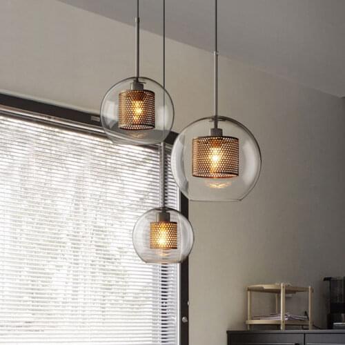 Post-modern luxury design bar chandelier home creative bedroom bedside glass pendant lamp YHJ122001